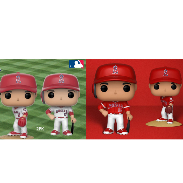 新品】大谷翔平 FUNKO POP ファンコ 赤・白ユニセット 4体セット 2-