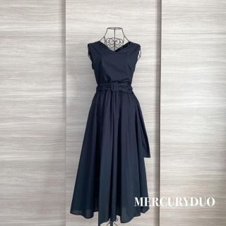 マーキュリーデュオ(MERCURYDUO)のMERCURYDUO マーキュリーデュオ　バックリボンボイルワンピース(ロングワンピース/マキシワンピース)