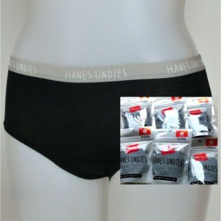 ヘインズ(Hanes)の【L】 ６枚セット　Hanes　黒　ウィメンズ サニタリーショーツ　p0147(その他)