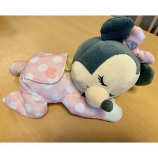 ディズニー(Disney)の＊美品＊タカラトミーのいっしょにねんね おやすみトイ　ミニーマウス　(オルゴールメリー/モービル)