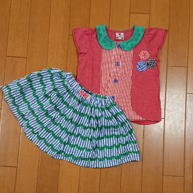 MARKEY'S(マーキーズ)のお値下げ！2着セット！マーキーズ 100 キッズ/ベビー/マタニティのキッズ服女の子用(90cm~)(Tシャツ/カットソー)の商品写真