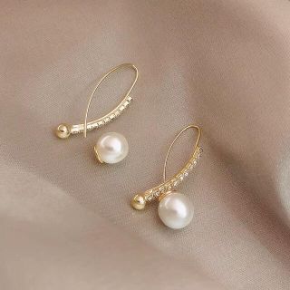 アーカー(AHKAH)のpearl zirconia drop pierce(ピアス)