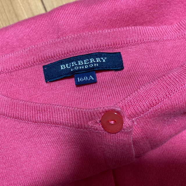 BURBERRY(バーバリー)のBurberry London バーバリーロンドン ピンクカーディガン 160A キッズ/ベビー/マタニティのキッズ服女の子用(90cm~)(カーディガン)の商品写真