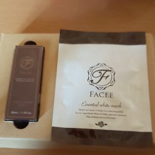 FACEE  フェイシー リキッドセラムプラス＋エッセンシャルホワイトマスク1枚(美容液)