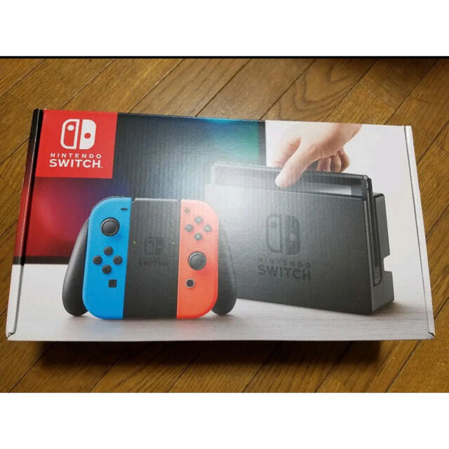 Nintendo Switch(ニンテンドースイッチ)の Nintendo Switch Joy-Con (L) ネオンブルー / (R エンタメ/ホビーのゲームソフト/ゲーム機本体(家庭用ゲーム機本体)の商品写真