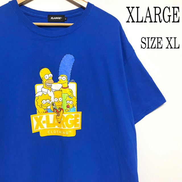 XLARGE(エクストララージ)のXLARGE エクストララージ シンプソンズ コラボ Tシャツ ブルー XL メンズのトップス(Tシャツ/カットソー(半袖/袖なし))の商品写真