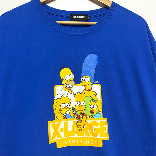 XLARGE(エクストララージ)のXLARGE エクストララージ シンプソンズ コラボ Tシャツ ブルー XL メンズのトップス(Tシャツ/カットソー(半袖/袖なし))の商品写真