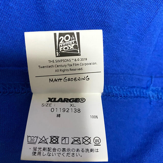 XLARGE(エクストララージ)のXLARGE エクストララージ シンプソンズ コラボ Tシャツ ブルー XL メンズのトップス(Tシャツ/カットソー(半袖/袖なし))の商品写真