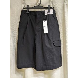 ユニクロ(UNIQLO)の【BLACK、S】+J ワイドフィット カーゴ ハーフパンツ(ショートパンツ)