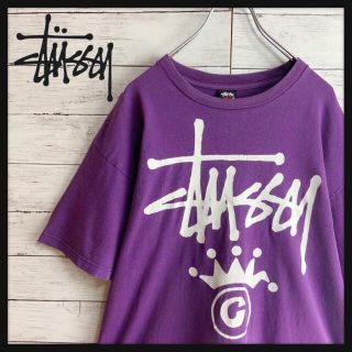 ステューシー(STUSSY)の【最高デザイン】ステューシー クラウン ビッグロゴ入り半袖Tシャツ ストリート(Tシャツ/カットソー(半袖/袖なし))