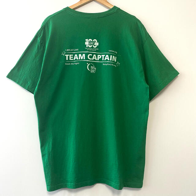 DELTA(デルタ)のUS古着 DELTA デルタ 両面プリント Tシャツ グリーン 緑 XL メンズのトップス(Tシャツ/カットソー(半袖/袖なし))の商品写真