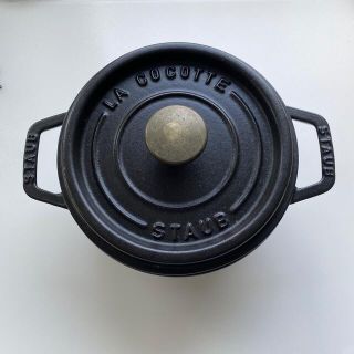 ストウブ(STAUB)のstaub ストウブ ピコ ココット ラウンド ブラック 16cm (鍋/フライパン)