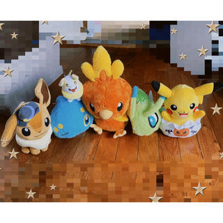 ポケモン(ポケモン)のポケモンぬいぐるみ！ピカチュウ　イーブイ　アチャモ　セレビィ　マナフィ　ワンパチ(キャラクターグッズ)