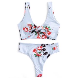 Rose Flower Wrap Knot Bikini Set (M)(水着)