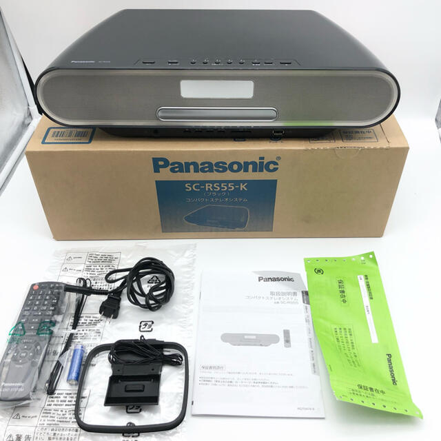 Panasonic(パナソニック)の【未使用】パナソニック コンパクトステレオシステム ブラック SC-RS55-K スマホ/家電/カメラのオーディオ機器(スピーカー)の商品写真