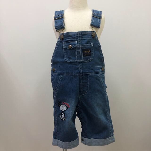 Wrangler(ラングラー)のデニム オーバーオール スヌーピー 95 股ボタンあり キッズ/ベビー/マタニティのベビー服(~85cm)(カバーオール)の商品写真