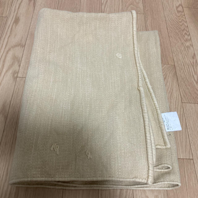 MUJI (無印良品)(ムジルシリョウヒン)のインド綿　ラグ　ベージュ　90×138 インテリア/住まい/日用品のラグ/カーペット/マット(ラグ)の商品写真