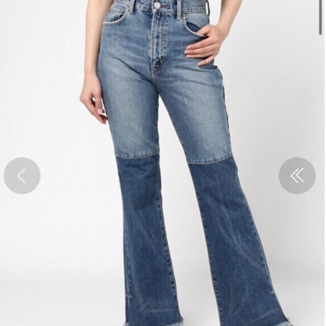 《MOUSSY》新品タグ付き✨フレアデニム 切り替えデニム ワイド デニムパンツ