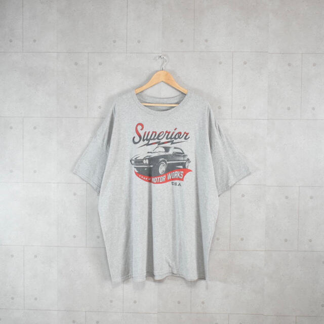 カープリント レーシングプリント Tシャツ グレー オーバーサイズ メンズのトップス(Tシャツ/カットソー(半袖/袖なし))の商品写真