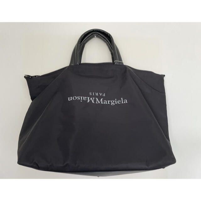 高質で安価 Margiela Martin Maison - Margielaフェイクレザートリムシェル加工生地バッグ Maison トートバッグ