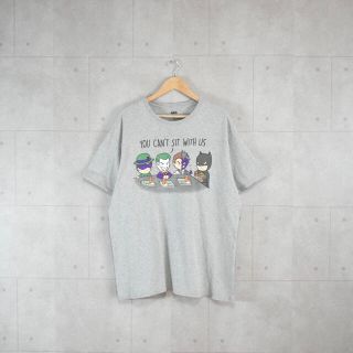 ギルタン(GILDAN)のバットマン キャラクタープリントTシャツ グレー オーバーサイズ 古着(Tシャツ/カットソー(半袖/袖なし))