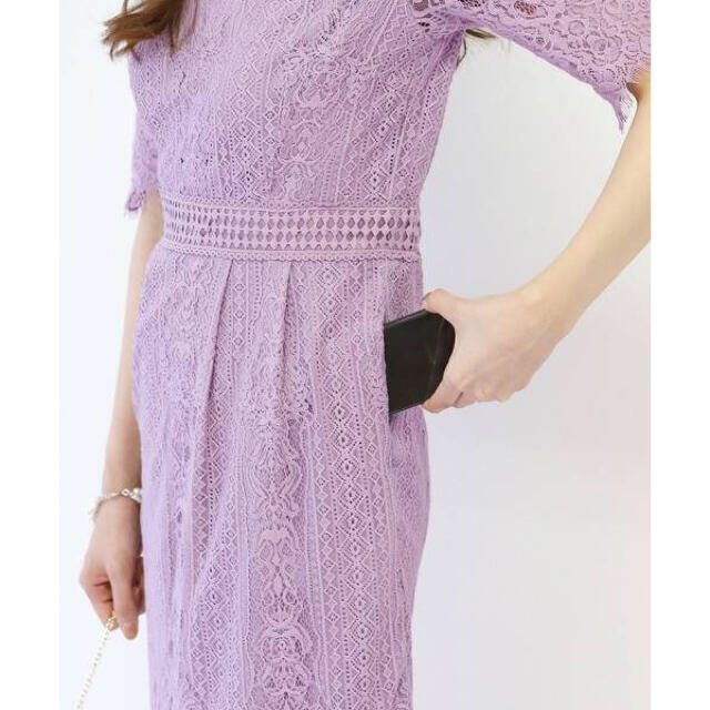 AIMER(エメ)の新品 S パネルレースIラインドレス　ラベンダー レディースのフォーマル/ドレス(ミディアムドレス)の商品写真