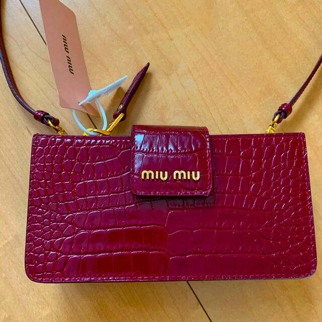 MIUMIU CROCO-PRINT LEATHER  クロコ　日本未入荷