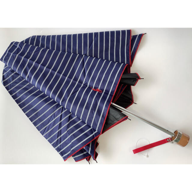 POLO RALPH LAUREN(ポロラルフローレン)の新品★ポロ ラルフローレン★ストライプ晴雨兼用折りたたみ傘/日傘/雨傘★ネイビー レディースのファッション小物(傘)の商品写真