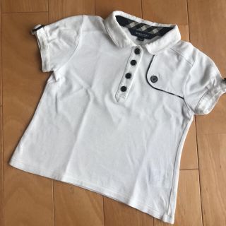 人気商品！☆BURBERRY バーバリー ポロシャツ パフスリーブ 白(Tシャツ/カットソー)