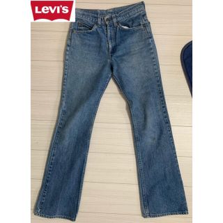 リーバイス(Levi's)のリーバイス　フレアデニムパンツ　オレンジタグ　サックスブルー(デニム/ジーンズ)