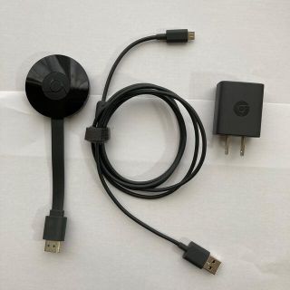 グーグル(Google)のChromecast 第2世代　ブラック(映像用ケーブル)