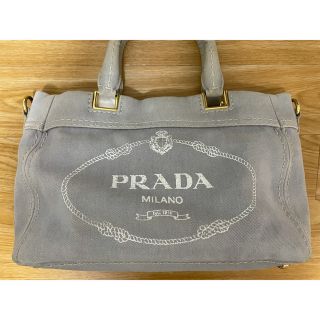 プラダ(PRADA)のPRADA プラダ　2WAY トートバッグ　BN2070 DENIM NUBE(ハンドバッグ)