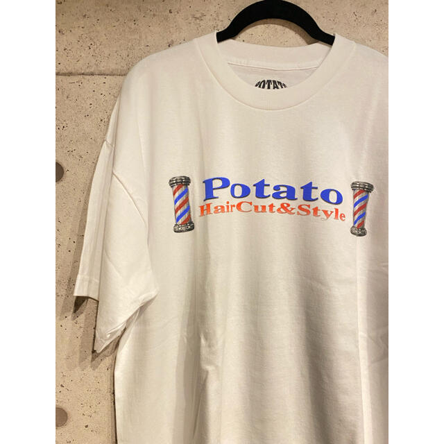 imran potato BARBER TEE イムラン　ポテト　XL メンズのトップス(Tシャツ/カットソー(半袖/袖なし))の商品写真