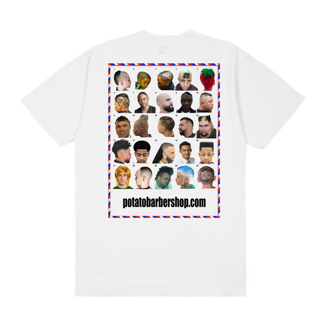 imran potato BARBER TEE イムラン　ポテト　XL メンズのトップス(Tシャツ/カットソー(半袖/袖なし))の商品写真