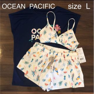 オーシャンパシフィック(OCEAN PACIFIC)の【新品未使用】op オーシャンパシフィック　レディースビキニセット　L(水着)