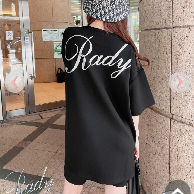 rady グリッターバッグロゴTシャツ