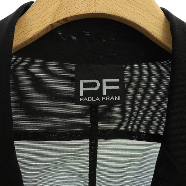 PAOLA FRANI(パオラフラーニ)のパオラフラーニ レース装飾メッシュジャケット 40 黒 ブラック /MY ■OS レディースのレディース その他(その他)の商品写真