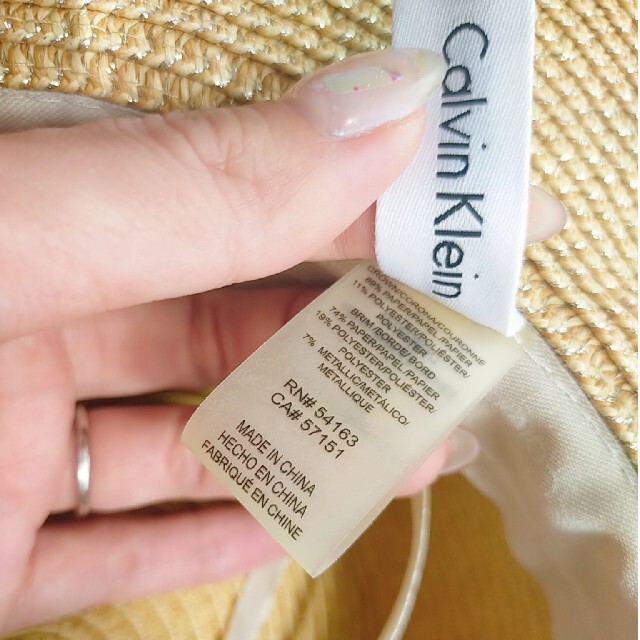 Calvin Klein(カルバンクライン)の【SALE❗】Calvin Klein 麦わら帽子 レディースの帽子(麦わら帽子/ストローハット)の商品写真