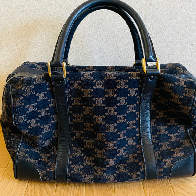 celine(セリーヌ)のCELINE セリーヌ マカダム柄 スエード ボストンバッグ レディースのバッグ(ボストンバッグ)の商品写真