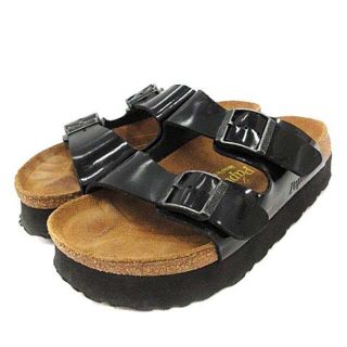 ビルケンシュトック(BIRKENSTOCK)のビルケンシュトック Papillio アリゾナ ストラップサンダル 23cm 黒(サンダル)