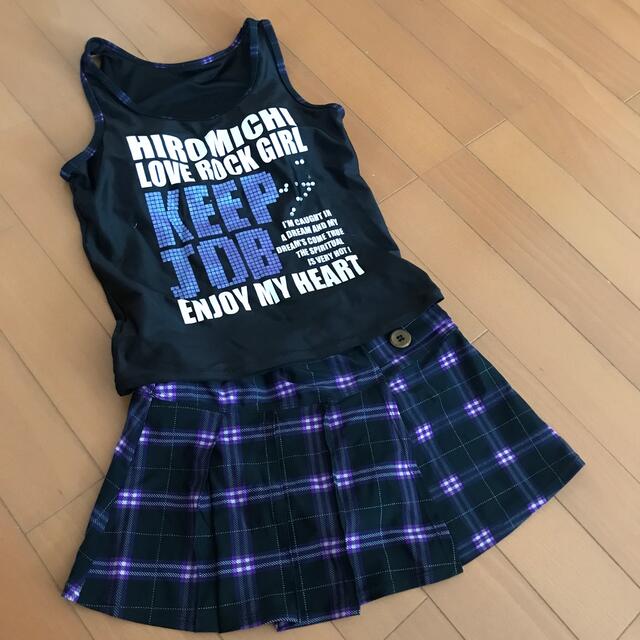 女の子　150 水着　黒✖️紫 キッズ/ベビー/マタニティのキッズ服女の子用(90cm~)(水着)の商品写真