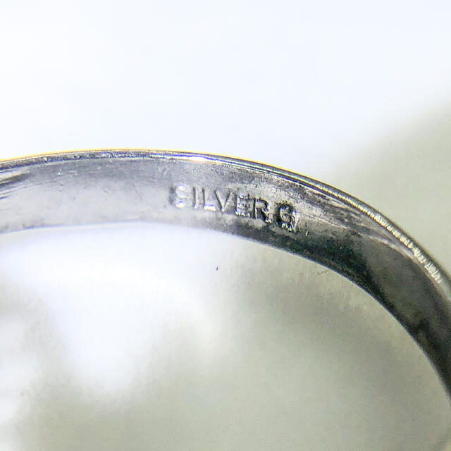 【激レア】カボション オレンジジルコニアのリング 6.884ct 12号 レディースのアクセサリー(リング(指輪))の商品写真