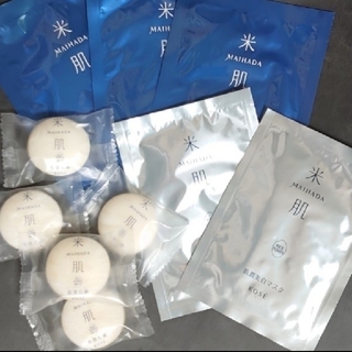 コーセー(KOSE)の米肌 肌潤石鹸 5個 マスク 5枚(洗顔料)