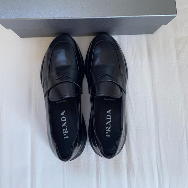 PRADA チャンキーソール レザーローファー UK:5 ブラック 新品未使用