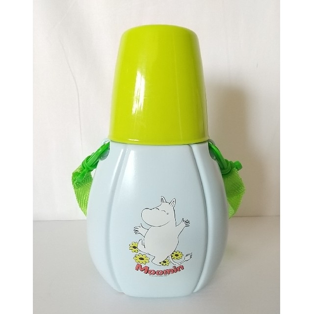 MOOMIN ムーミン 水筒 600ml ライトブルー×ライムグリーン キッズ/ベビー/マタニティの授乳/お食事用品(水筒)の商品写真