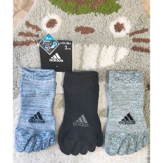 アディダス(adidas)のadidas 24～26cm5本指ソックス 3足セットくるぶし丈(ソックス)