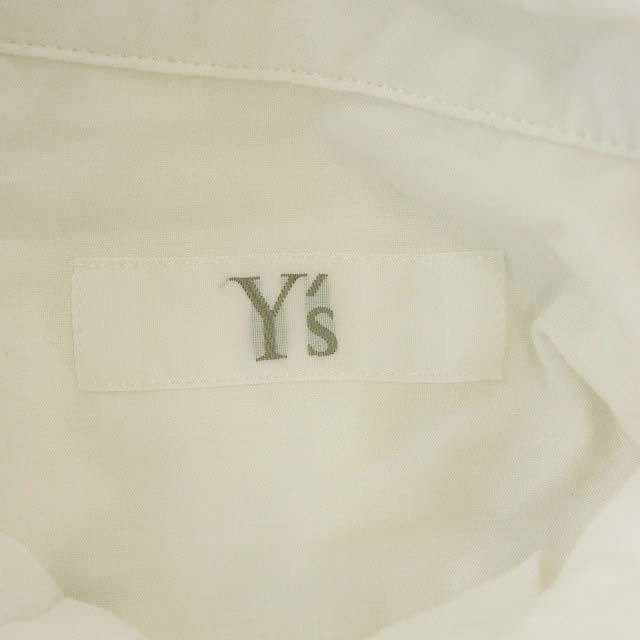 Y's(ワイズ)のワイズ Y' シャツ ブラウス 長袖 デザイン チュニック 2 白 ホワイト レディースのトップス(シャツ/ブラウス(長袖/七分))の商品写真