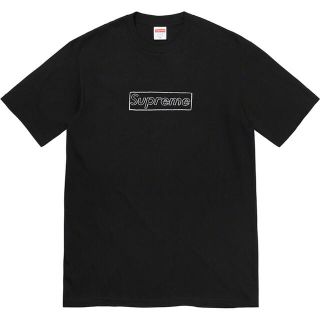 シュプリーム(Supreme)のsupreme KAWS ボックスロゴ ブラックS(Tシャツ/カットソー(半袖/袖なし))