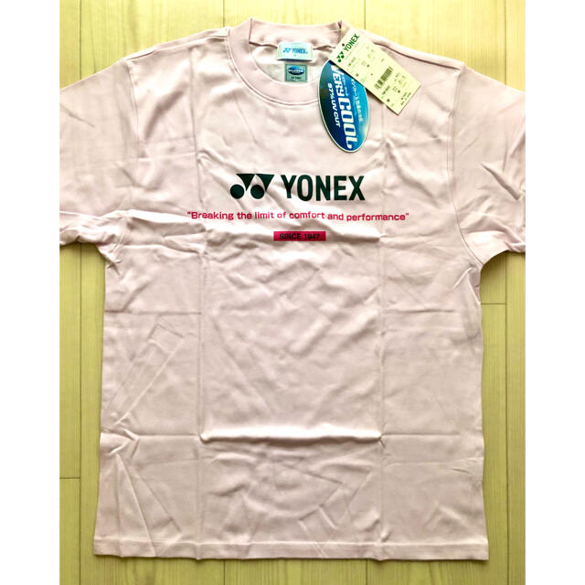 YONEX(ヨネックス)の新品 YONEX ヨネックス 冷感Tシャツ パウダーピンク ユニセックスMサイズ メンズのトップス(Tシャツ/カットソー(半袖/袖なし))の商品写真