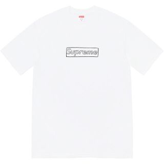 シュプリーム(Supreme)のsupreme KAWS ボックスロゴ ホワイトL(Tシャツ/カットソー(半袖/袖なし))